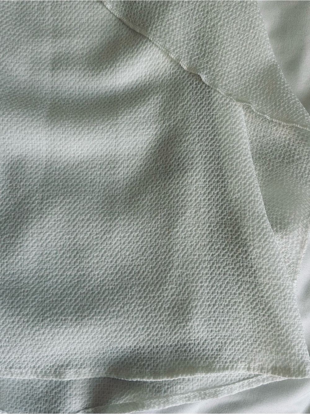 Impressions White Textured V-Neck Mini Dress - Picture 4 of 4